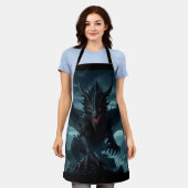 Dunkel, mittelalterlicher Drache Schürze (Getragen)