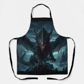 Dunkel, mittelalterlicher Drache Schürze (Vorderseite)