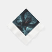 Dunkel, mittelalterlicher Drache Serviette (Ecke)