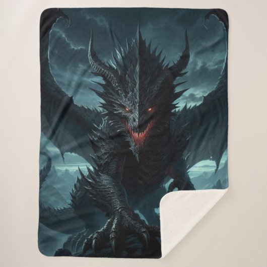 Dunkel, mittelalterlicher Drache Sherpadecke (Vorderseite)