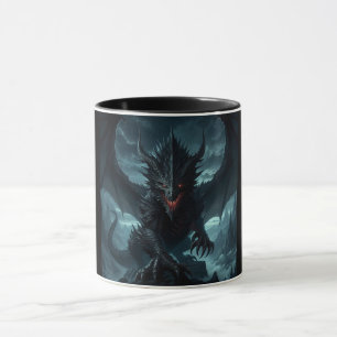 Dunkel, mittelalterlicher Drache Tasse