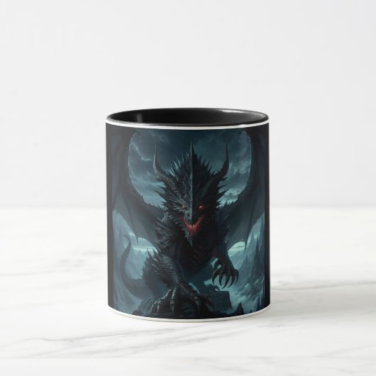 Dunkel, mittelalterlicher Drache Tasse (Zentrum)