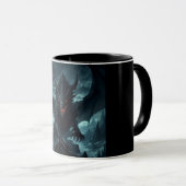 Dunkel, mittelalterlicher Drache Tasse (VorderseiteRechts)