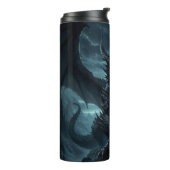 Dunkel, mittelalterlicher Drache Thermosbecher (Nach links gedreht)
