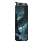 Dunkel, mittelalterlicher Drache Thermosbecher (Nach rechts gedreht)