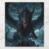 Dunkel, mittelalterlicher Drache Weinetikett (Einzelnes Label)