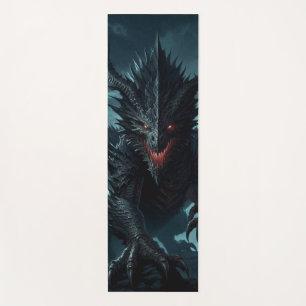 Dunkel, mittelalterlicher Drache Yogamatte