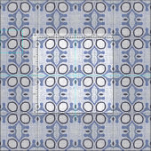 Dunkel Mittelhellpastellblau Bali Batik Muster Stoff (Kachel)