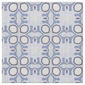 Dunkel Mittelhellpastellblau Bali Batik Muster Stoff (Nahaufnahme)