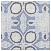 Dunkel Mittelhellpastellblau Bali Batik Muster Stoff (Nahaufnahme)