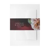 Dunkel + Moody Rustikale Blumenzwiebeleinladung Einladungsbanderole (Vorderseite Beispiel)