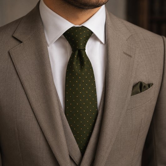 Dunkel Oliv Gold Stealth Wealth Executive Krawatte