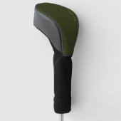 Dunkel oliv strukturiert golf headcover (angewinkelt)
