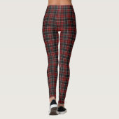 Dunkel/rot Karierte Leggings (Rückseite)