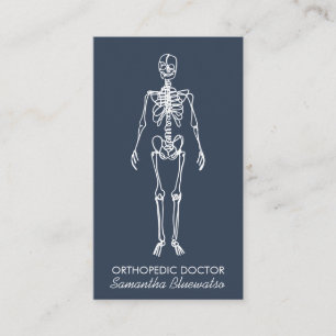 Dunkel Schieferblauer Arzt Skelett orthopädisch Visitenkarte