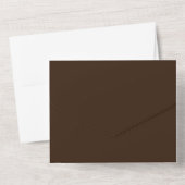 Dunkel Schokoladenbrauner Hintergrund – Hochzeit All In One Einladung (Rückseite)