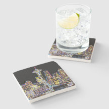 Dunkel sei die Nacht - Leuchtende Seattle Skyline