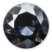 Dunkel-Spinel-Kristallmuster Keramikknauf (Vorderseite)
