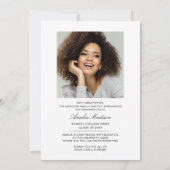 Dunkel transparenter Text Modernes Grad 2 Foto Ankündigung (Rückseite)