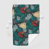 Dunkel tropisch golfhandtuch (Insitu)