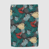 Dunkel tropisch golfhandtuch (Vorderseite)