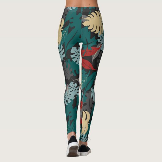 Dunkel tropisch leggings (Rückseite)