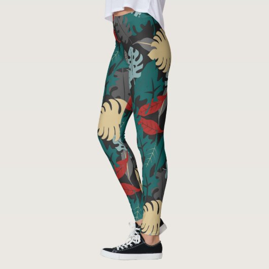 Dunkel tropisch leggings (Links)