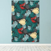 Dunkel tropisch leinwanddruck (Insitu (Holzboden))