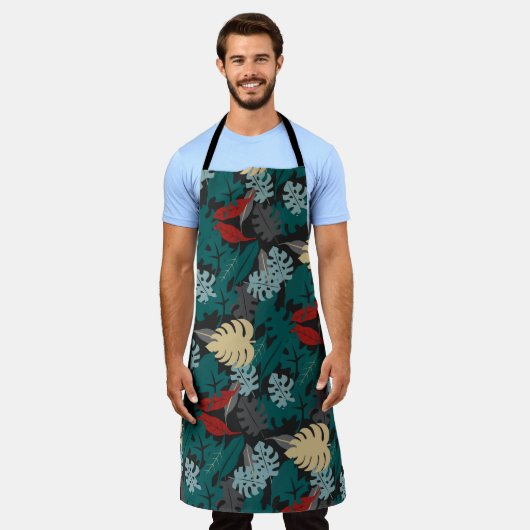 Dunkel tropisch schürze (Getragen)