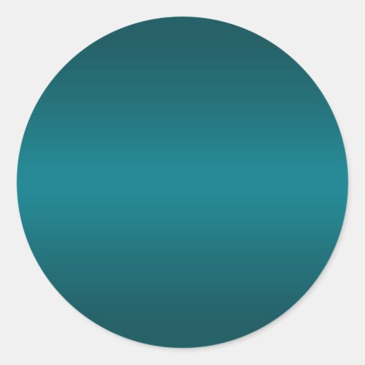 Dunkel-Türkis-Gradient-Blank Runder Aufkleber (Vorderseite)