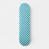 Dunkel türkis kariert  skateboard (Vorne)
