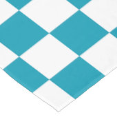 Dunkel türkis kariert tischdecke (Schrägansicht)