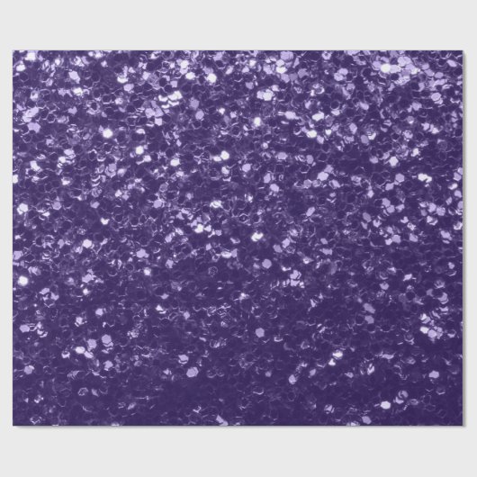 Dunkel ultra violett lila Glitzer Glitzern Geschenkpapier (Flach)