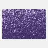 Dunkel ultra violett lila Glitzer Glitzern Geschenkpapier Set (Vorderseite)