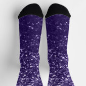 Dunkel ultra violett lila Glitzer Glitzern Socken (Oben)