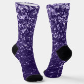 Dunkel ultra violett lila Glitzer Glitzern Socken (Gewinkelt)