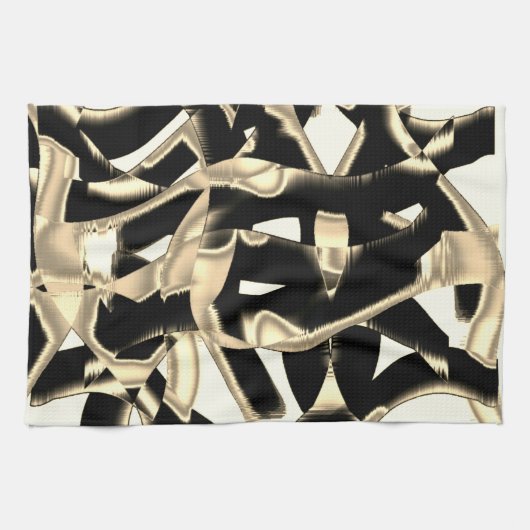 Dunkel- und beigefarbene Schrotte oder Klebeband Geschirrtuch (Horizontal)