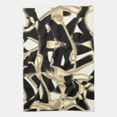 Dunkel- und beigefarbene Schrotte oder Klebeband Geschirrtuch (Vertikal)