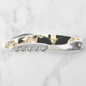 Dunkel- und beigefarbene Schrotte oder Klebeband Kellnermesser (Rückseite)