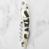 Dunkel- und beigefarbene Schrotte oder Klebeband Kellnermesser (Vorderseite)