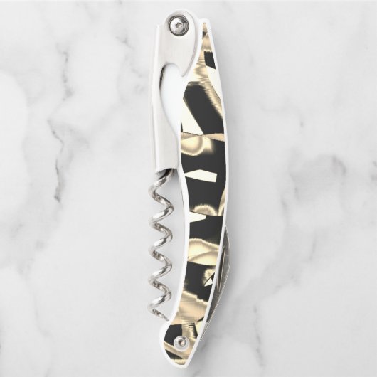 Dunkel- und beigefarbene Schrotte oder Klebeband Kellnermesser (Vorderseite)