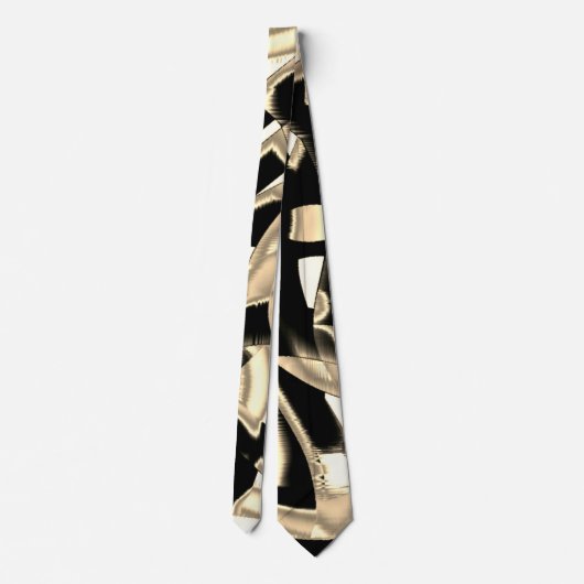 Dunkel- und beigefarbene Schrotte oder Klebeband Krawatte (Rückseite)