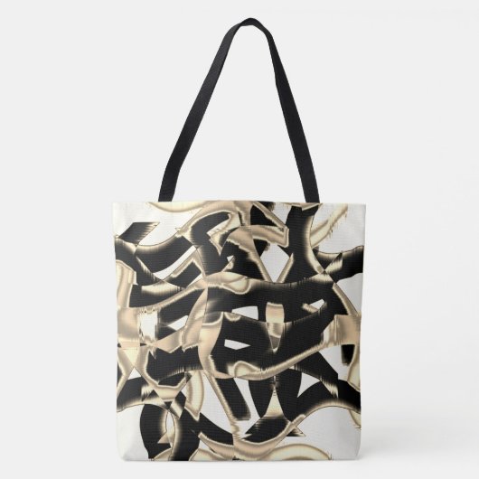 Dunkel- und beigefarbene Schrotte oder Klebeband Tasche (Vorderseite)