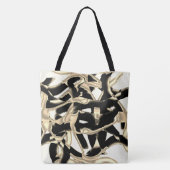 Dunkel- und beigefarbene Schrotte oder Klebeband Tasche (Rückseite)