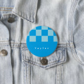 Dunkel und hellblau quadratische Blockmuster Button (Beispiel)