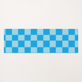 Dunkel und hellblau quadratische Blockmuster Yogamatte (Rückseite (Horizontal))