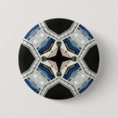 Dunkel und hellblau, weißes Design Button (Vorderseite)