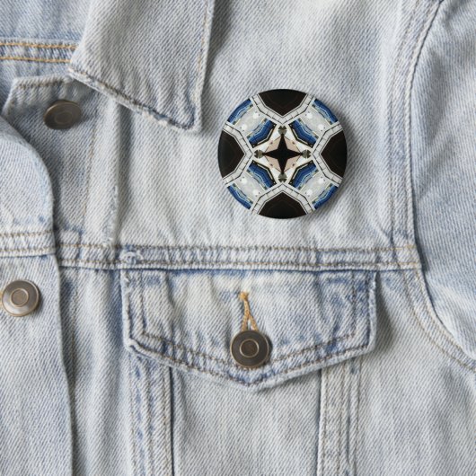 Dunkel und hellblau, weißes Design Button (Beispiel)
