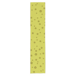 Dunkel-und hellolivgrüne Blume Kurzer Tischläufer