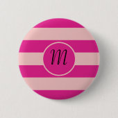 Dunkel und hellrosa Streifen Button (Vorderseite)